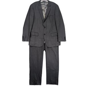 Giorgio Fiorelli Men's 42R Dark Gray 2pc Suit, Blazer Jacket & 36x29" Dress Pant